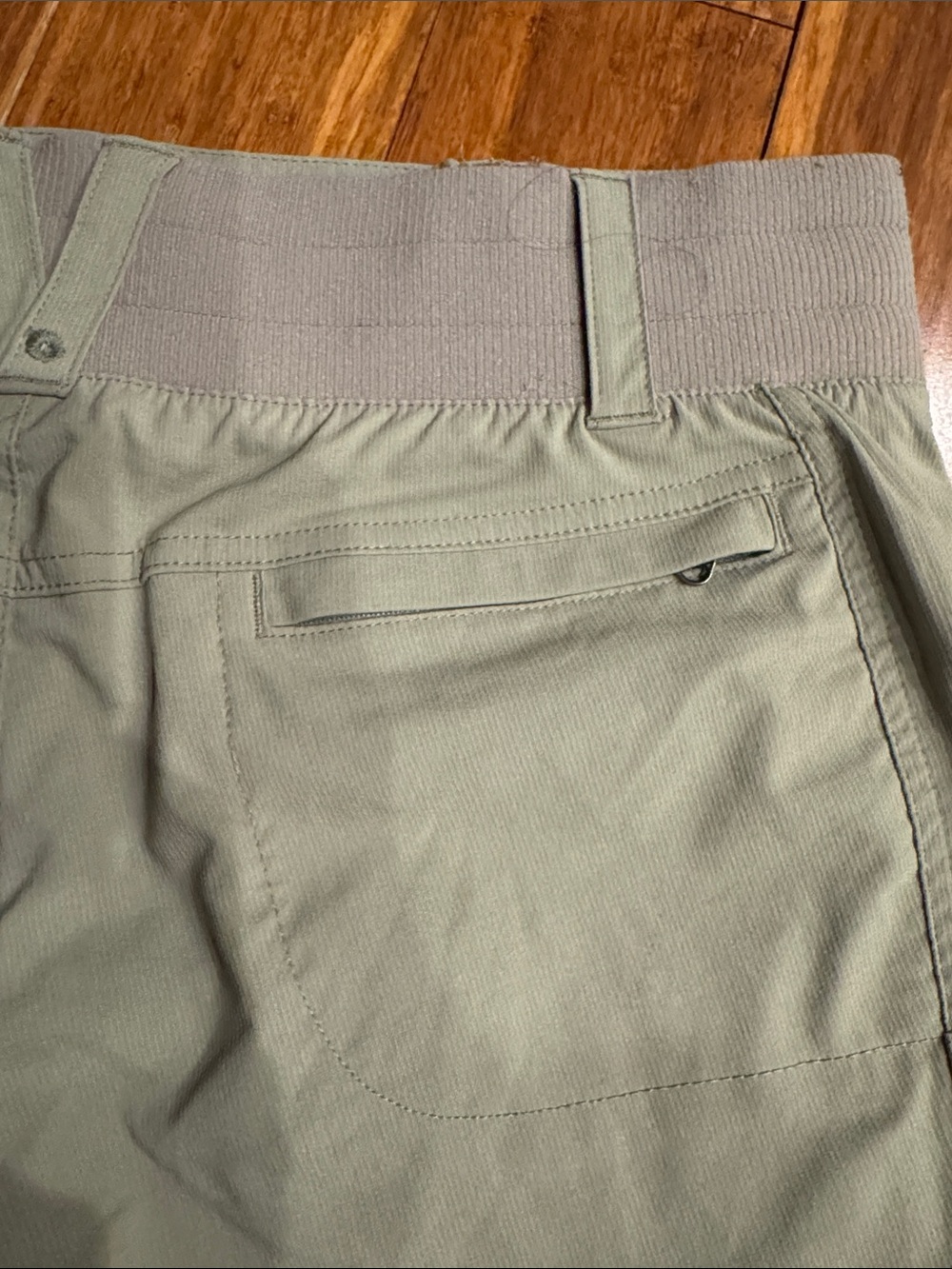 Title Nine Olive Stretch-Waist Utility Shorts - Picture 5 of 6